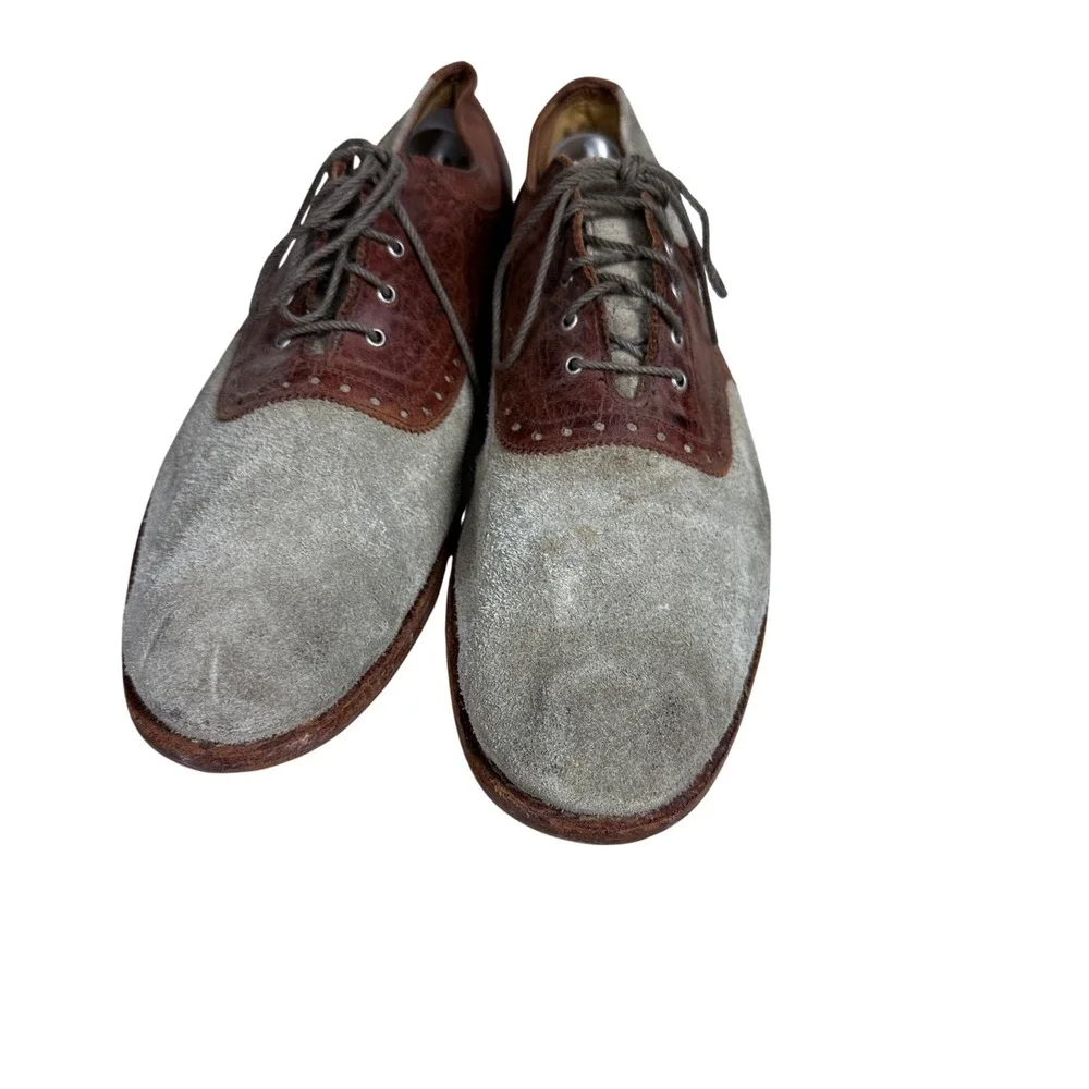 Timberland Earthkeepers Saddle Oxford Mens 10 Brown Grey Leather Suede Brogue